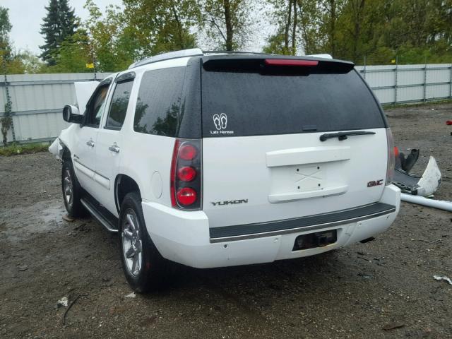 1GKFK63867J355109 - 2007 GMC YUKON DENA WHITE photo 3