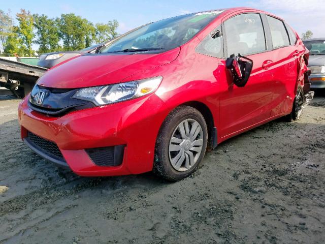 JHMGK5H50GX013689 - 2016 HONDA FIT LX RED photo 2