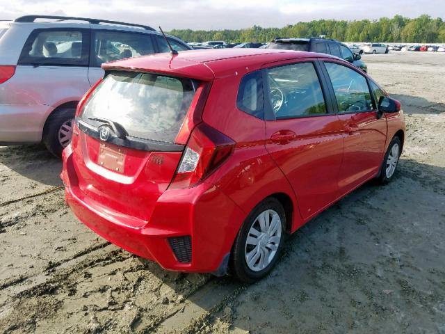 JHMGK5H50GX013689 - 2016 HONDA FIT LX RED photo 4