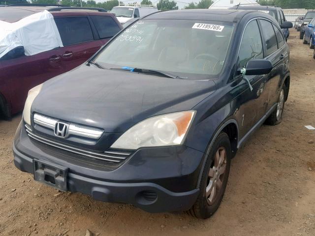 5J6RE48708L030394 - 2008 HONDA CR-V EXL BLACK photo 2