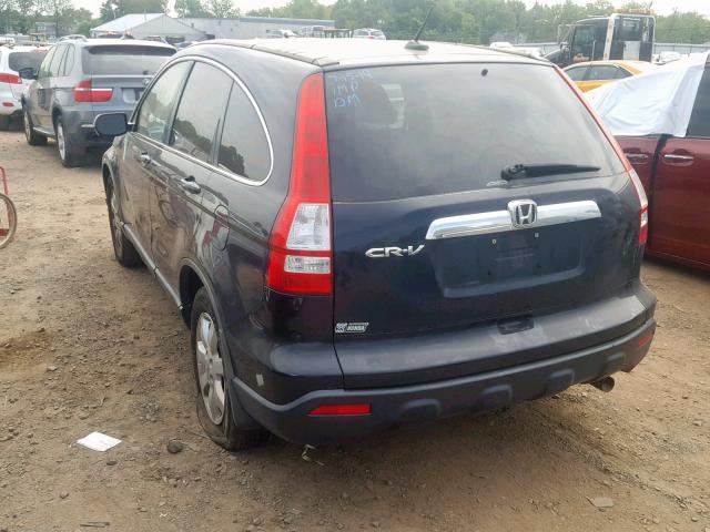 5J6RE48708L030394 - 2008 HONDA CR-V EXL BLACK photo 3