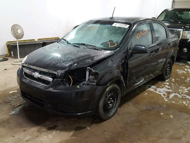 KL1TD5DE1BB135300 - 2011 CHEVROLET AVEO LS BLACK photo 2