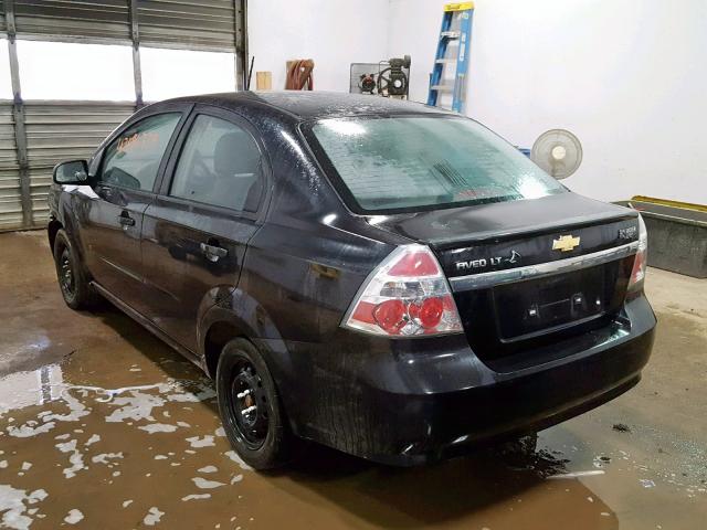 KL1TD5DE1BB135300 - 2011 CHEVROLET AVEO LS BLACK photo 3