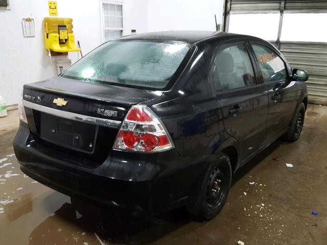 KL1TD5DE1BB135300 - 2011 CHEVROLET AVEO LS BLACK photo 4