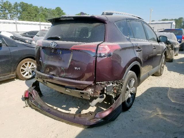 2T3WFREVXJW443870 - 2018 TOYOTA RAV4 ADVEN MAROON photo 4