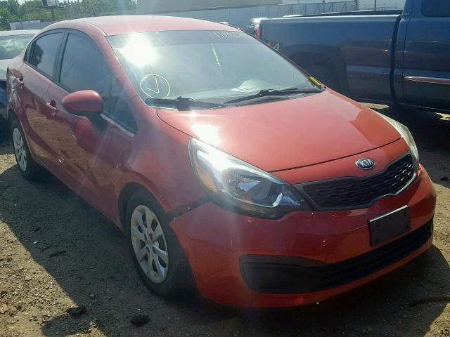 KNADM4A37D6270218 - 2013 KIA RIO LX RED photo 1