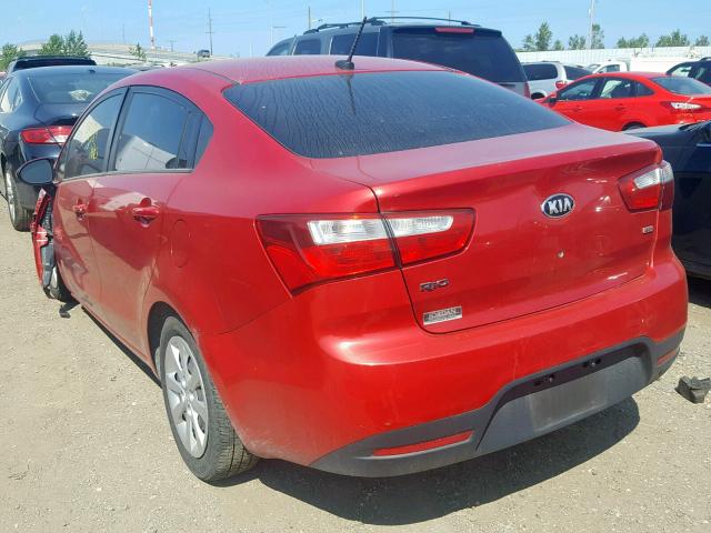 KNADM4A37D6270218 - 2013 KIA RIO LX RED photo 3