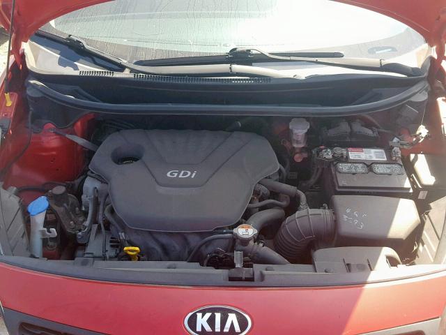 KNADM4A37D6270218 - 2013 KIA RIO LX RED photo 7