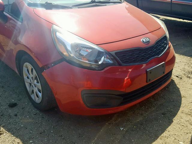 KNADM4A37D6270218 - 2013 KIA RIO LX RED photo 9