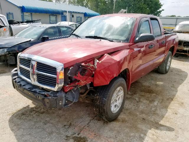 1D7HE48K57S197334 - 2007 DODGE DAKOTA QUA MAROON photo 2