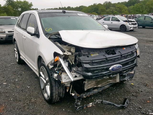 2FMDK4AK7CBA76526 - 2012 FORD EDGE SPORT WHITE photo 1