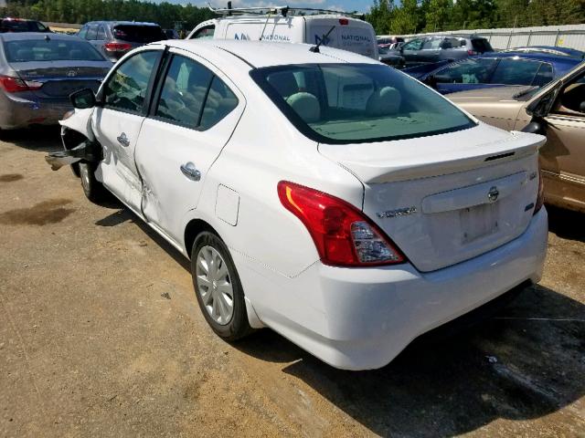 3N1CN7AP8FL818965 - 2015 NISSAN VERSA S WHITE photo 3