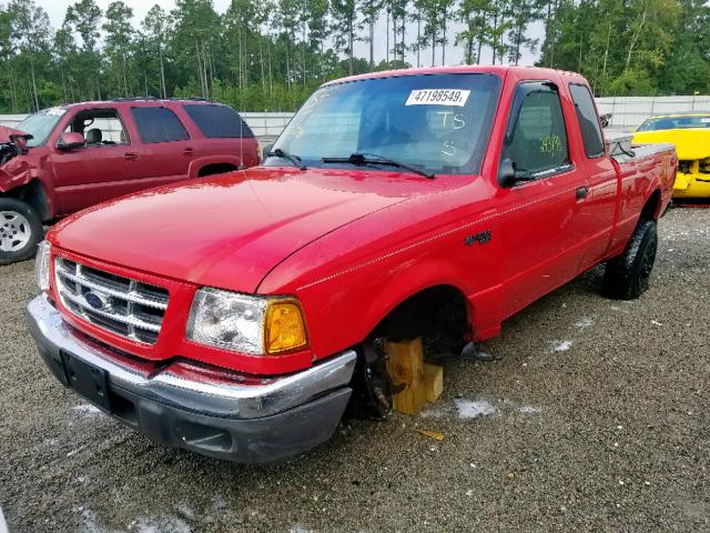 1FTYR14U32TA00376 - 2002 FORD RANGER SUP RED photo 2