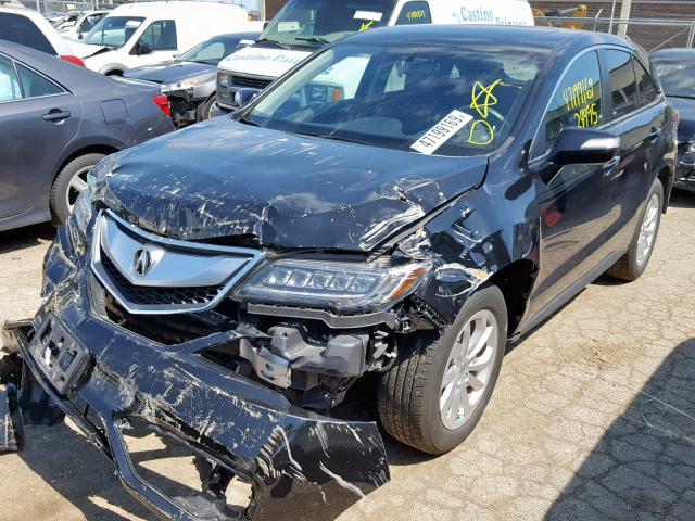 5J8TB4H38HL016665 - 2017 ACURA RDX BLACK photo 2