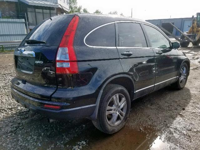 5J6RE4H77BL016936 - 2011 HONDA CR-V EXL BLACK photo 4