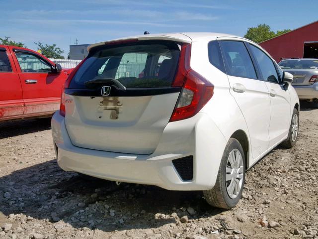 3HGGK5H51FM100525 - 2015 HONDA FIT LX WHITE photo 4