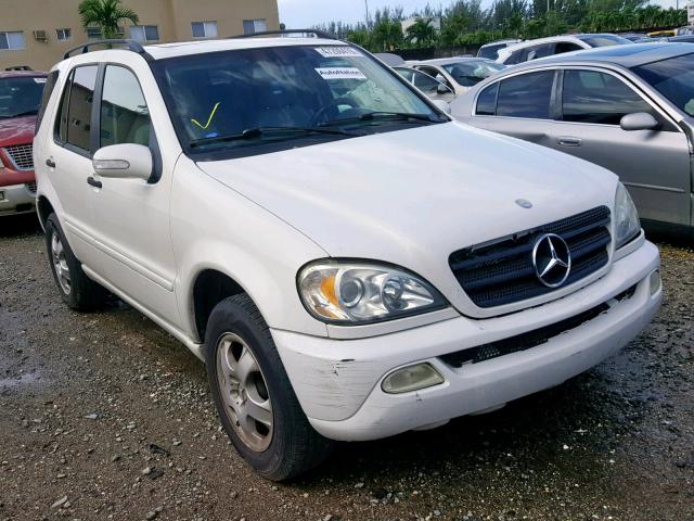 4JGAB57E43A402482 - 2003 MERCEDES-BENZ ML 350 WHITE photo 1