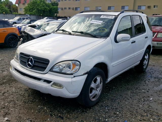 4JGAB57E43A402482 - 2003 MERCEDES-BENZ ML 350 WHITE photo 2