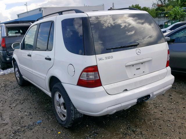 4JGAB57E43A402482 - 2003 MERCEDES-BENZ ML 350 WHITE photo 3