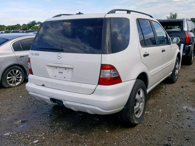 4JGAB57E43A402482 - 2003 MERCEDES-BENZ ML 350 WHITE photo 4