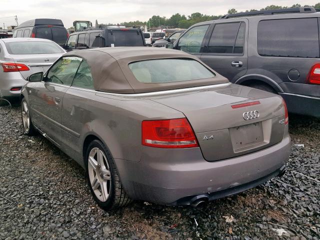 WAUDF48H07K034131 - 2007 AUDI A4 2.0T CA TAN photo 3