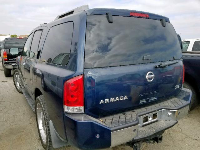 5N1AA08A76N725617 - 2006 NISSAN ARMADA SE BLUE photo 3