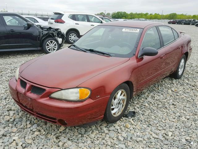 1G2NF52E03M537401 - 2003 PONTIAC GRAND AM S RED photo 2