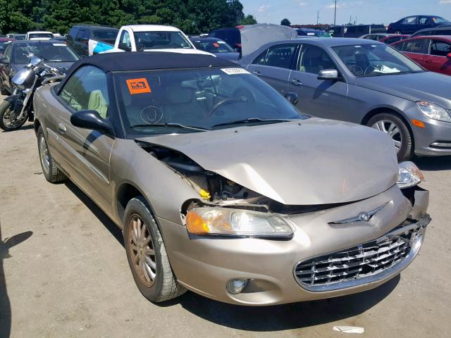 1C3EL65R62N293372 - 2002 CHRYSLER SEBRING LI GOLD photo 1