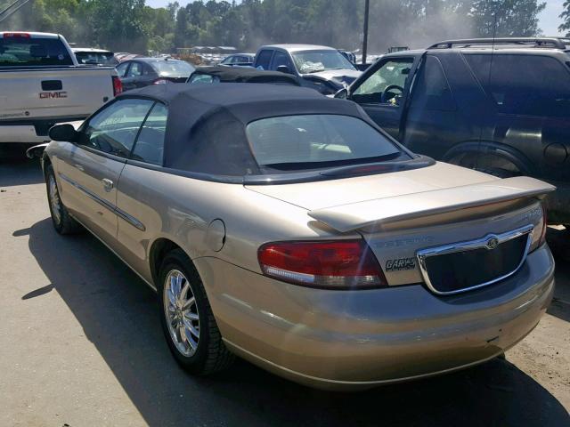 1C3EL65R62N293372 - 2002 CHRYSLER SEBRING LI GOLD photo 3