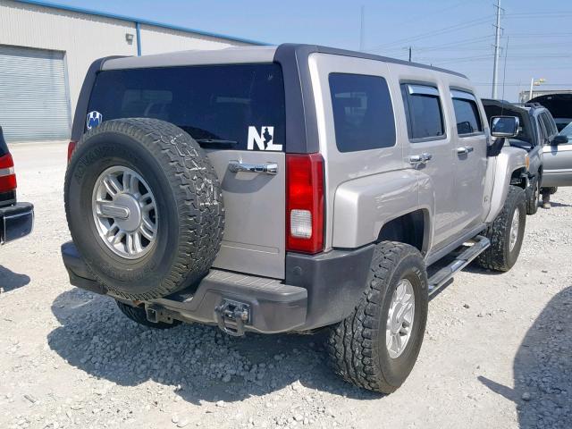 5GTDN13E578185103 - 2007 HUMMER H3 BEIGE photo 4