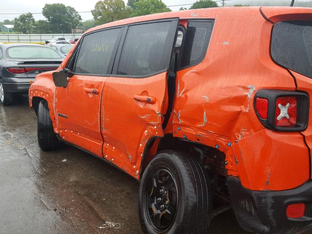 ZACCJAAB4HPF47133 - 2017 JEEP RENEGADE S ORANGE photo 9