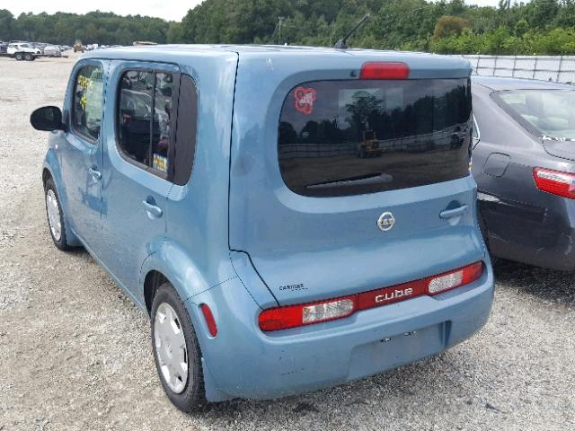 JN8AZ2KR5AT156573 - 2010 NISSAN CUBE BASE BLUE photo 3