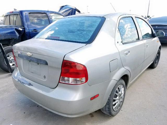 KL1TJ52674B232279 - 2004 CHEVROLET AVEO LS SILVER photo 4