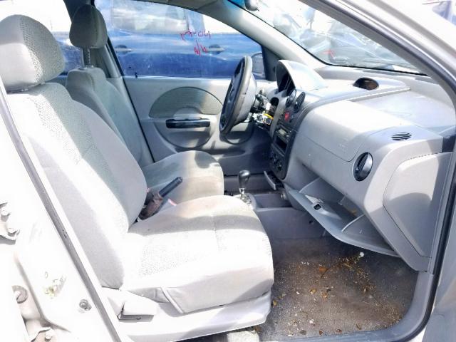 KL1TJ52674B232279 - 2004 CHEVROLET AVEO LS SILVER photo 5