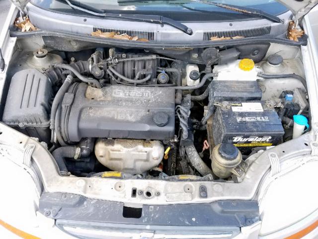 KL1TJ52674B232279 - 2004 CHEVROLET AVEO LS SILVER photo 7