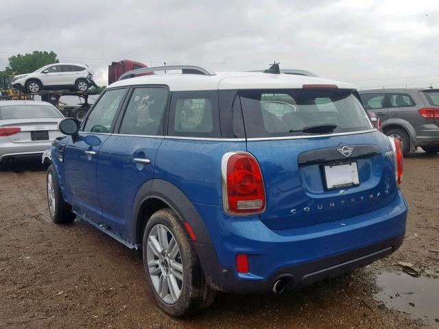 WMZYV5C56K3F57945 - 2019 MINI COOPER COU BLUE photo 3