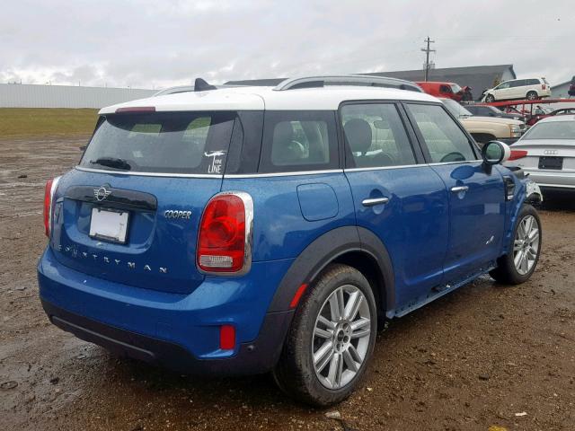 WMZYV5C56K3F57945 - 2019 MINI COOPER COU BLUE photo 4