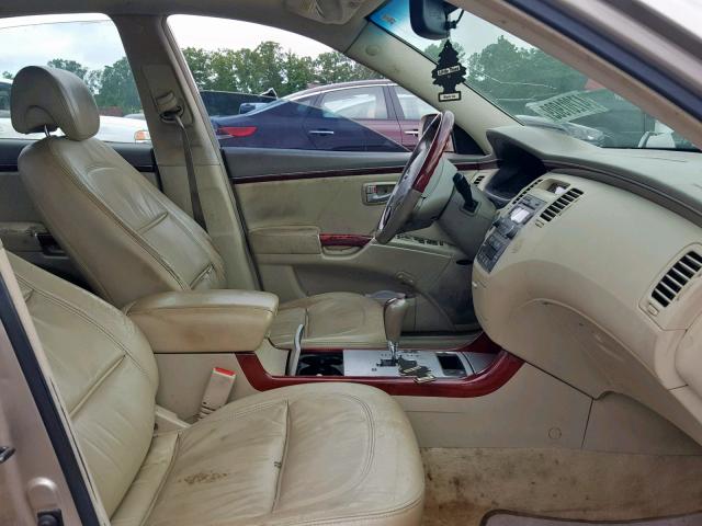 KMHFC46F57A240679 - 2007 HYUNDAI AZERA SE GOLD photo 5