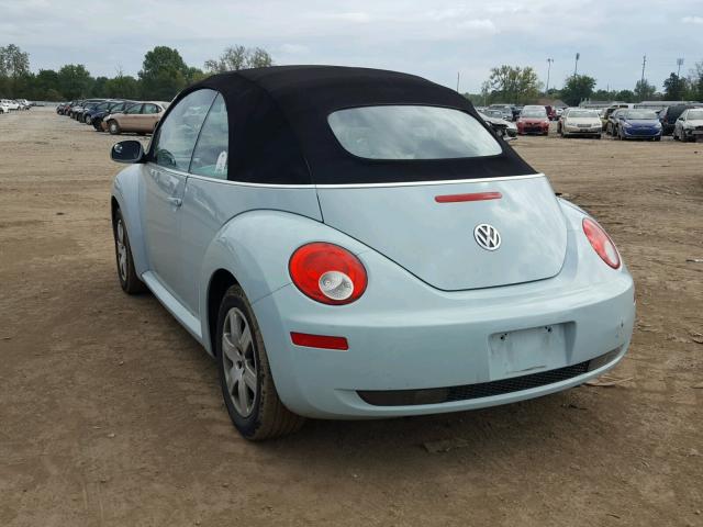 3VWPF31Y76M304786 - 2006 VOLKSWAGEN NEW BEETLE BLUE photo 3