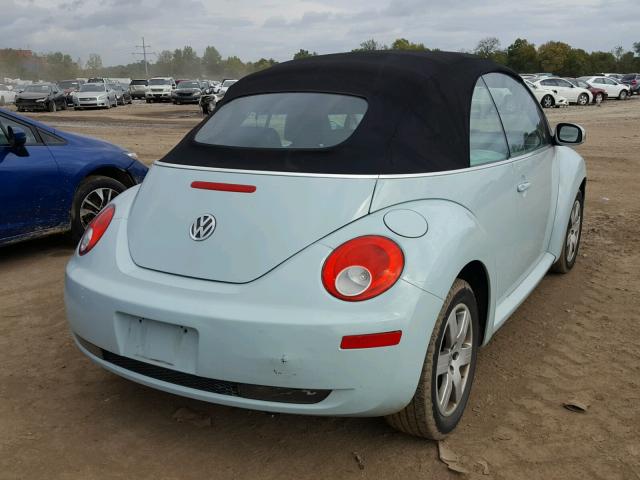 3VWPF31Y76M304786 - 2006 VOLKSWAGEN NEW BEETLE BLUE photo 4