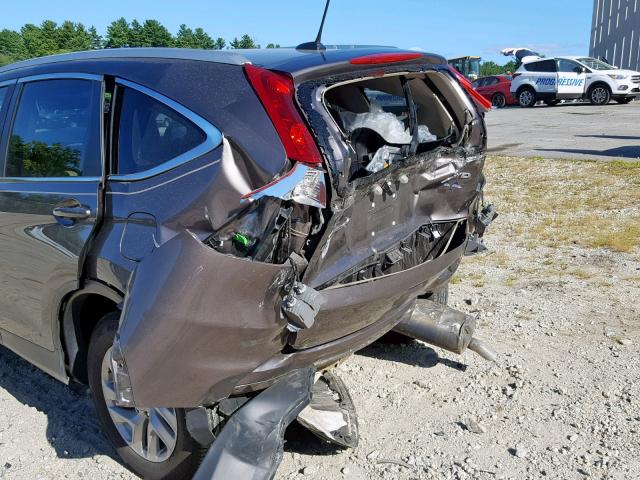 2HKRM4H74GH722976 - 2016 HONDA CR-V EXL BROWN photo 9