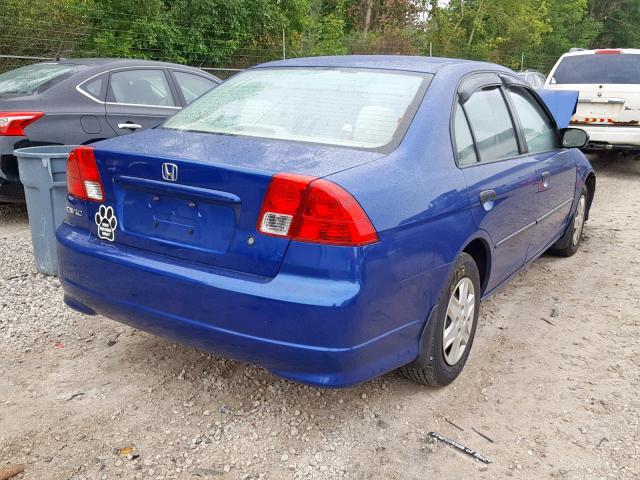 1HGES16384L015973 - 2004 HONDA CIVIC DX V BLUE photo 4