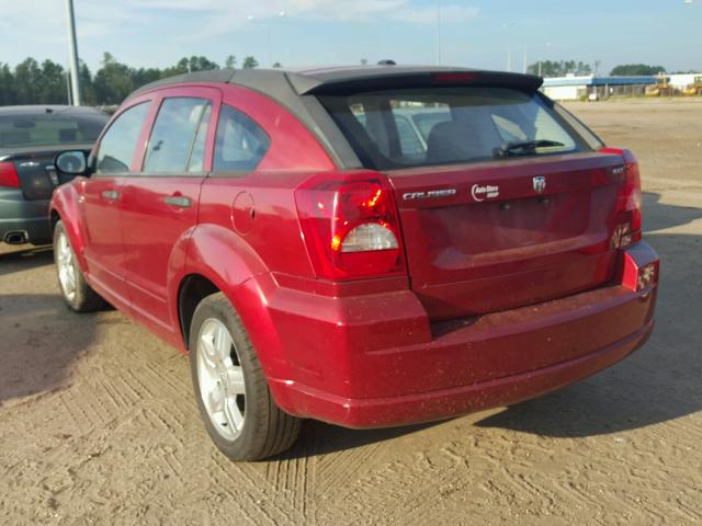 1B3HB48B77D348960 - 2007 DODGE CALIBER SX MAROON photo 3