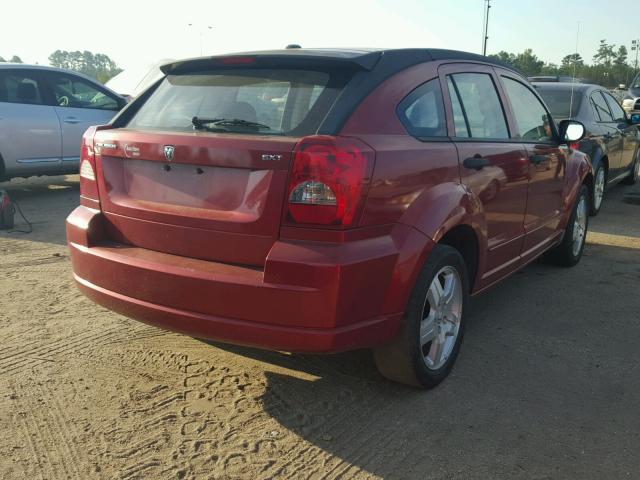 1B3HB48B77D348960 - 2007 DODGE CALIBER SX MAROON photo 4