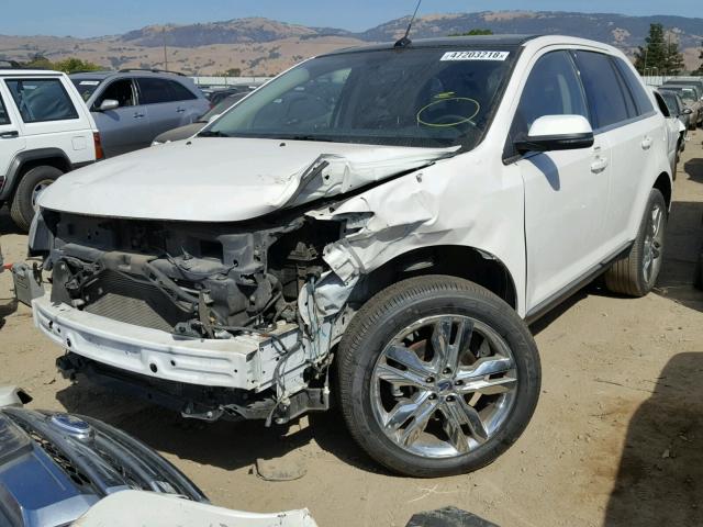 2FMDK3KC3DBC06997 - 2013 FORD EDGE LIMIT WHITE photo 2