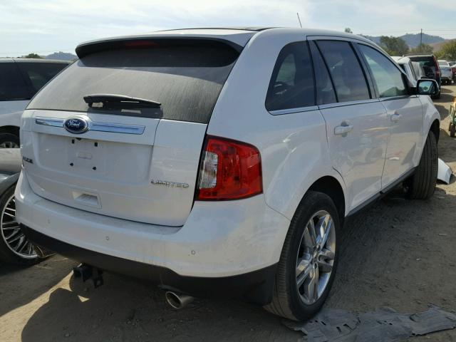 2FMDK3KC3DBC06997 - 2013 FORD EDGE LIMIT WHITE photo 4