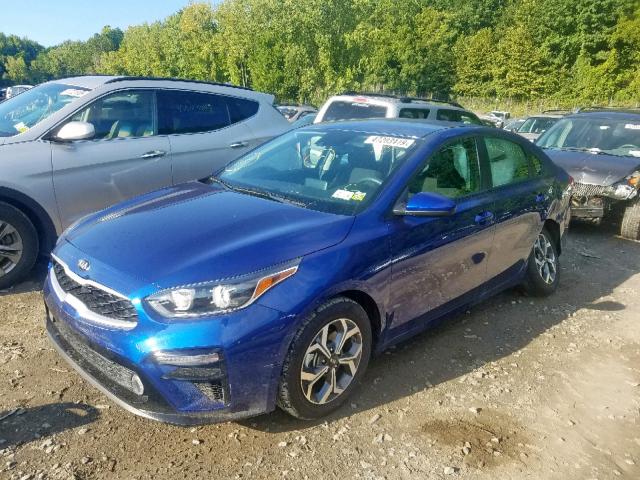 3KPF24AD0KE021194 - 2019 KIA FORTE FE BLUE photo 2