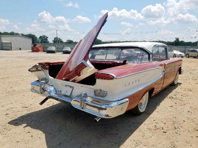 X8SW710373 - 1958 FORD EDSEL RED photo 4