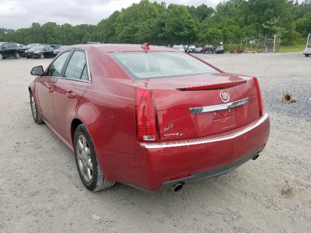 1G6DG5EG1A0129885 - 2010 CADILLAC CTS LUXURY RED photo 3