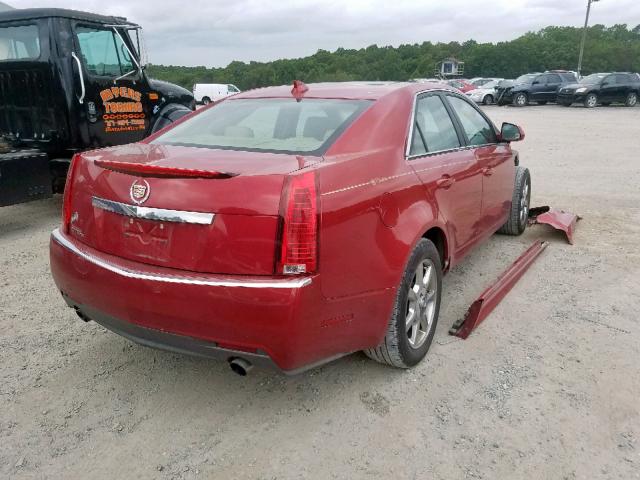 1G6DG5EG1A0129885 - 2010 CADILLAC CTS LUXURY RED photo 4